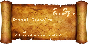 Ritzel Szabolcs névjegykártya