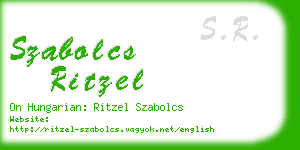 szabolcs ritzel business card